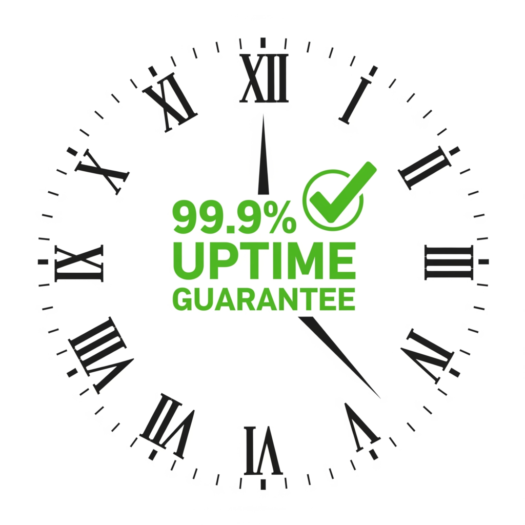99.9% uptime guarantee